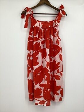 Echo Design Red and White Floral Tie-Shoulder Mini Dress